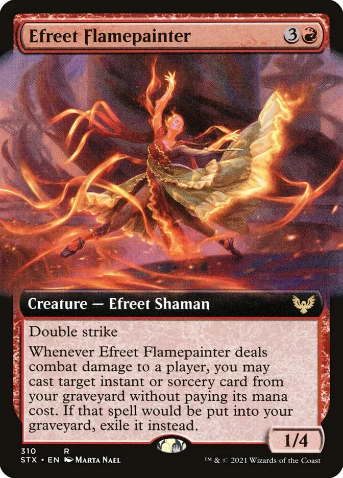 2021 Strixhaven: School of Mages Efreet Flamepainter #310 rare card image