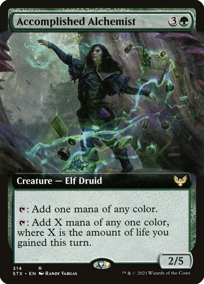 2021 Strixhaven: School of Mages Accomplished Alchemist #314 rare card image
