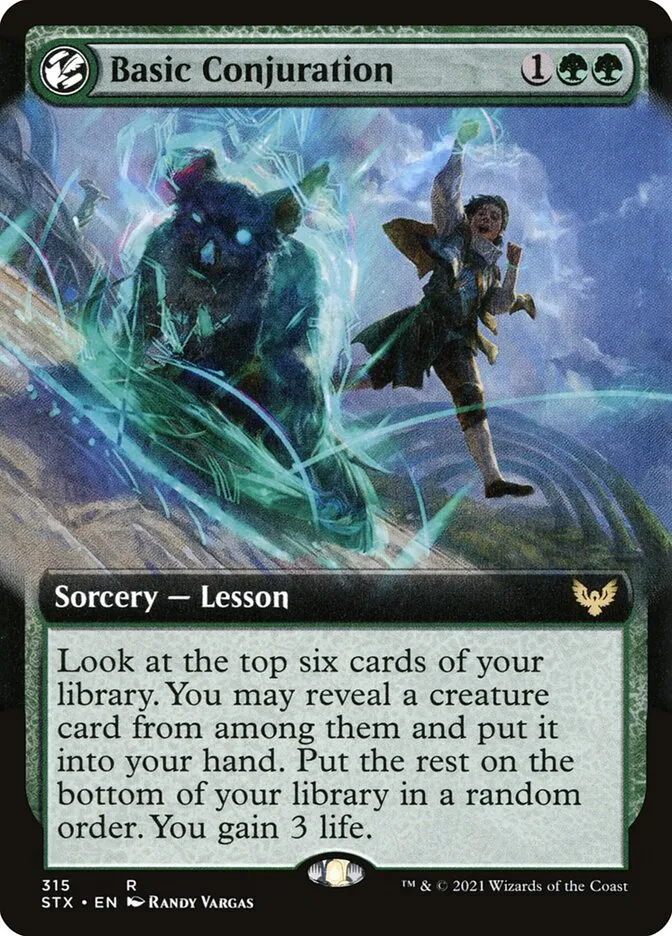 2021 Strixhaven: School of Mages Basic Conjuration #315 rare card image