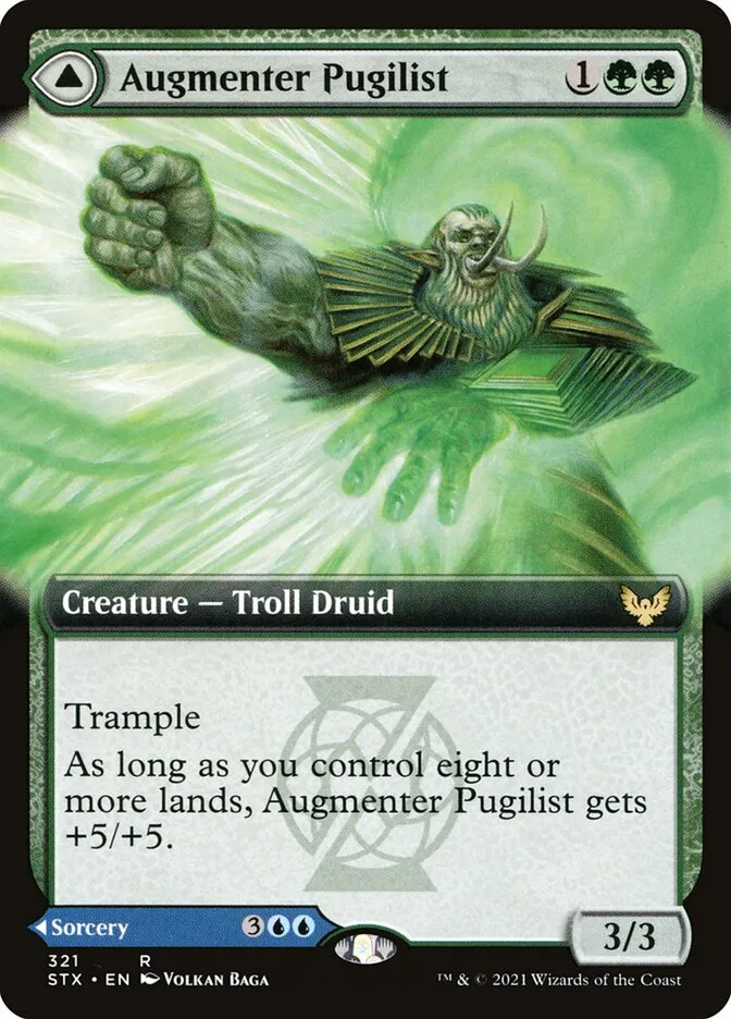 2021 Strixhaven: School of Mages Augmenter Pugilist // Echoing Equation #321 rare card image