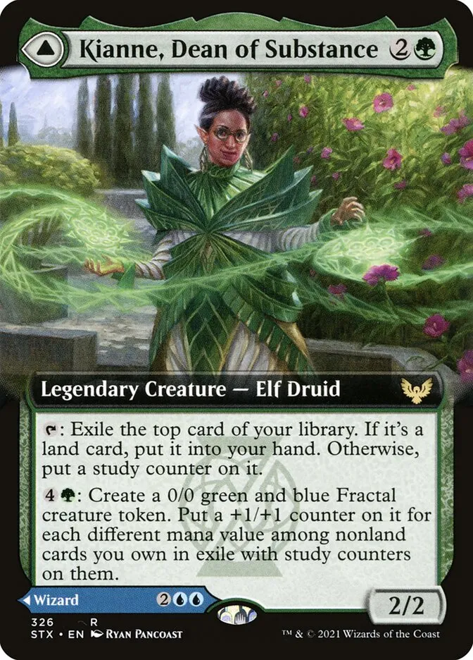 2021 Strixhaven: School of Mages Kianne, Dean of Substance // Imbraham, Dean of Theory #326 rare card image