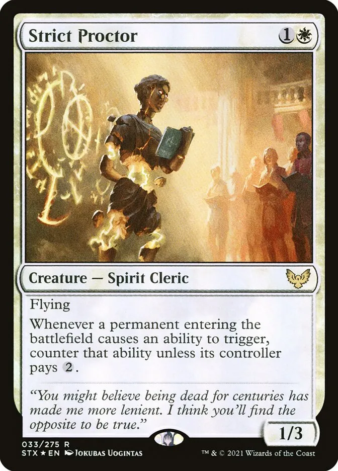 2021 Strixhaven: School of Mages Strict Proctor #33★ rare card image