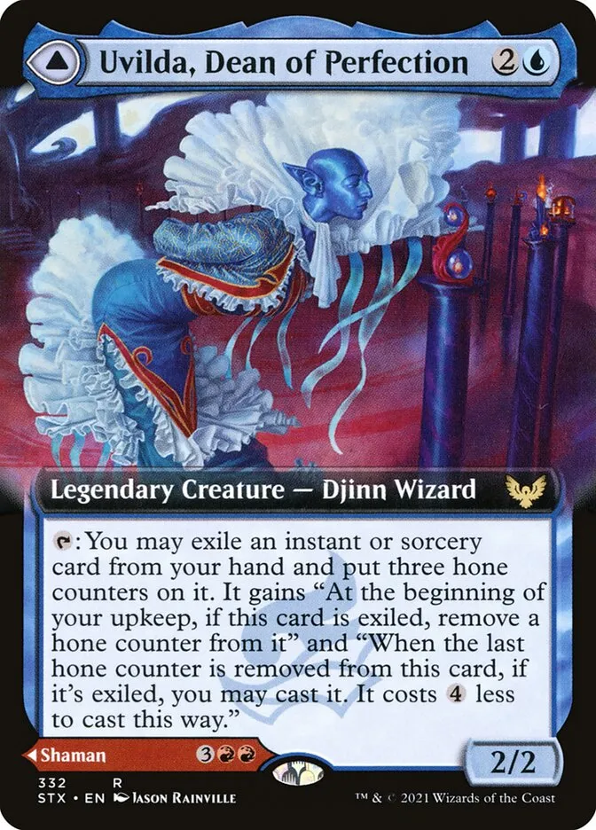 2021 Strixhaven: School of Mages Uvilda, Dean of Perfection // Nassari, Dean of Expression #332 rare card image