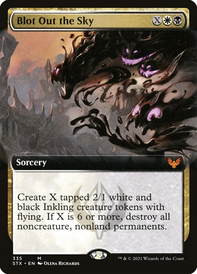 2021 Strixhaven: School of Mages Blot Out the Sky #335 mythic card image
