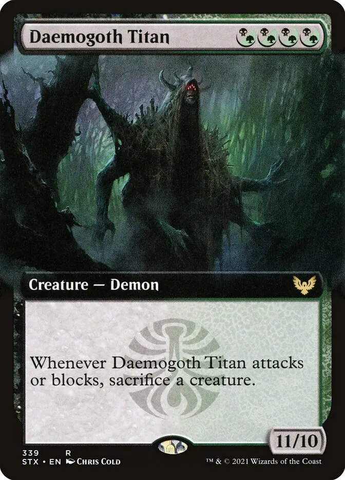 2021 Strixhaven: School of Mages Daemogoth Titan #339 rare card image