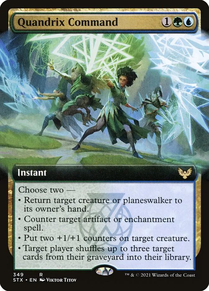 2021 Strixhaven: School of Mages Quandrix Command #349 rare card image
