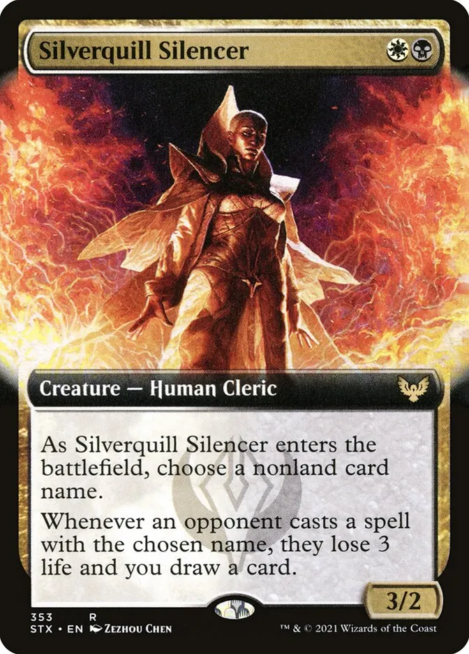 2021 Strixhaven: School of Mages Silverquill Silencer #353 rare card image