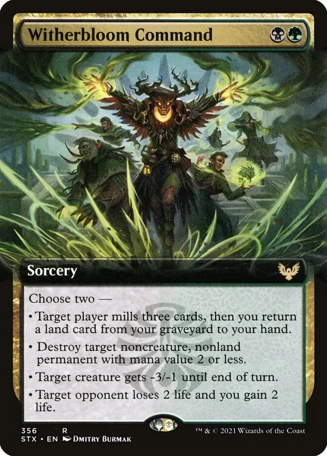 2021 Strixhaven: School of Mages Witherbloom Command #356 rare card image