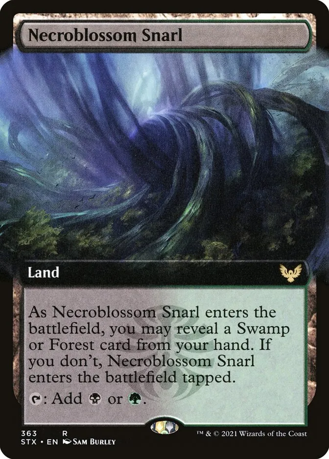 2021 Strixhaven: School of Mages Necroblossom Snarl #363 rare card image