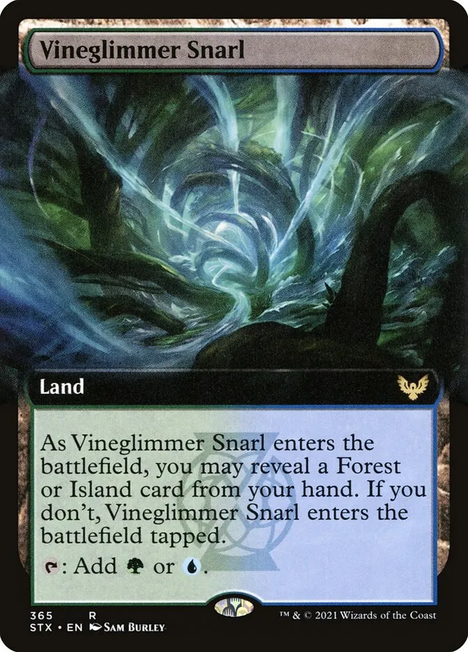 2021 Strixhaven: School of Mages Vineglimmer Snarl #365 rare card image
