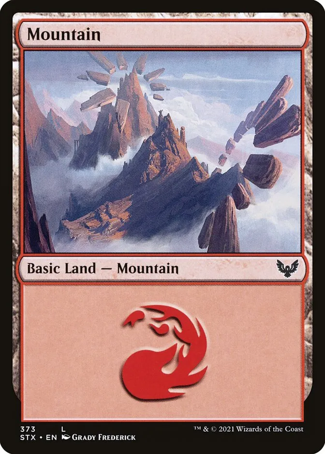 2021 Strixhaven: School of Mages Mountain #373 common card image