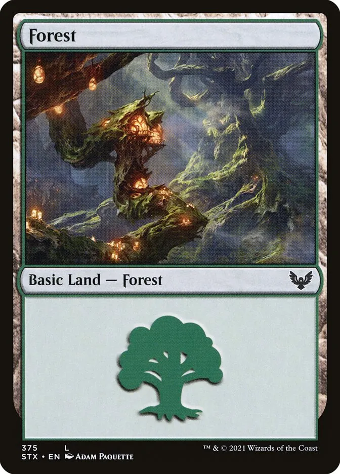 2021 Strixhaven: School of Mages Forest #375 common card image