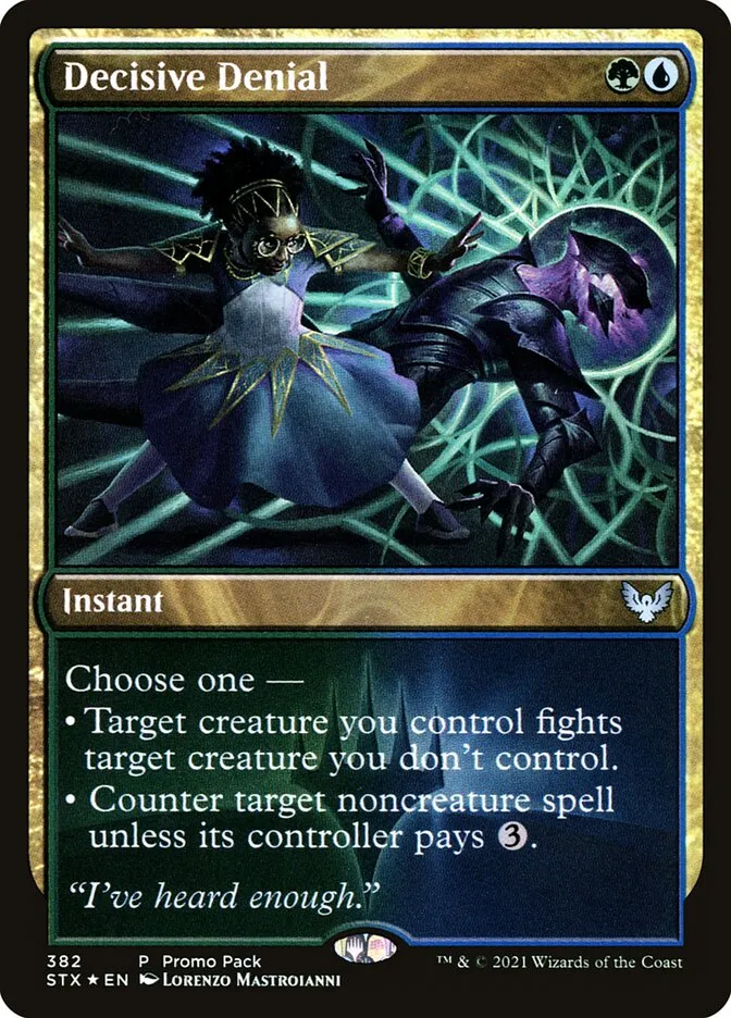 2021 Strixhaven: School of Mages Decisive Denial #382 uncommon card image