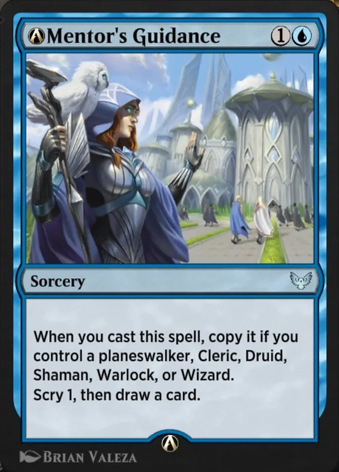 2021 Strixhaven: School of Mages A-Mentor's Guidance #A-46 uncommon card image