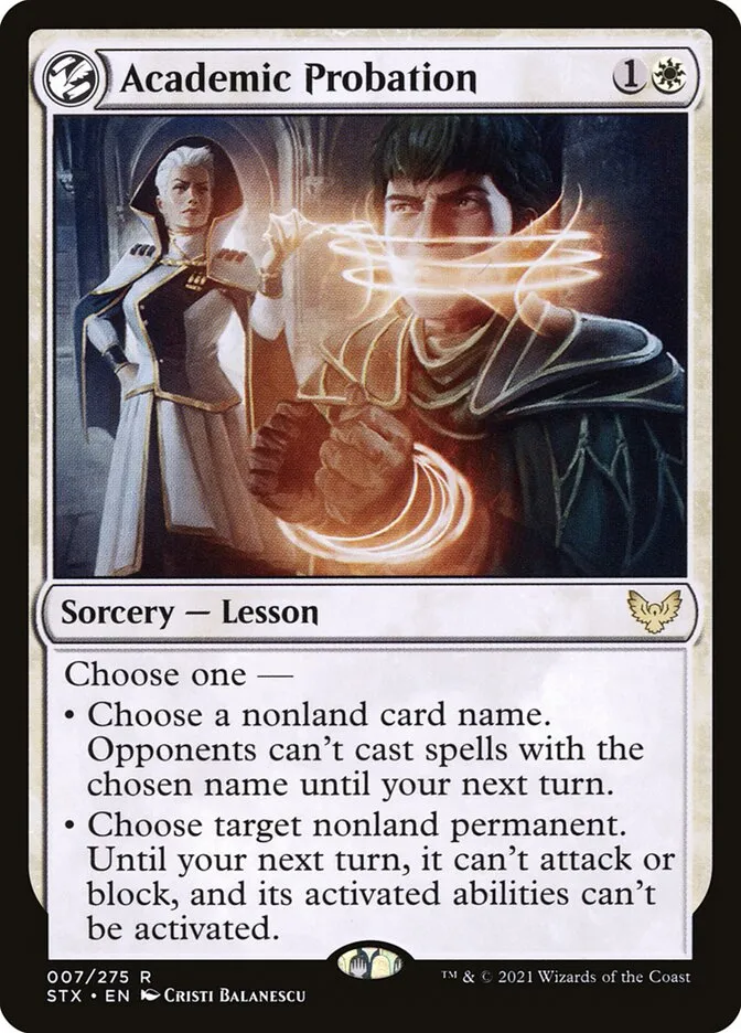 2021 Strixhaven: School of Mages Academic Probation #7 rare card image