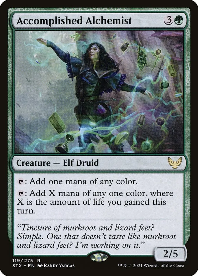 2021 Strixhaven: School of Mages Accomplished Alchemist #119 rare card image