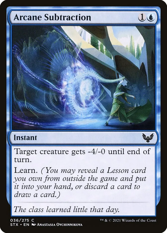 2021 Strixhaven: School of Mages Arcane Subtraction #36 common card image