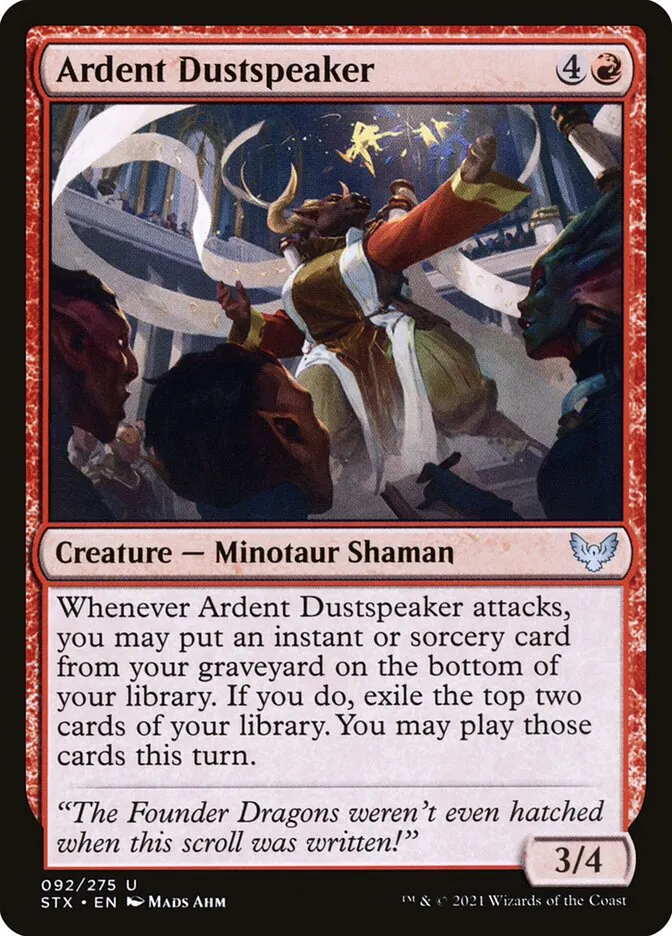 2021 Strixhaven: School of Mages Ardent Dustspeaker #92 uncommon card image