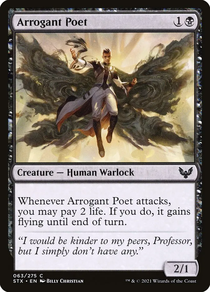 2021 Strixhaven: School of Mages Arrogant Poet #63 common card image