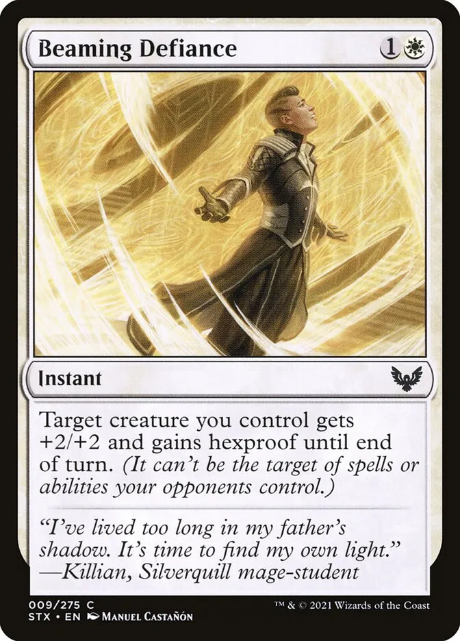 2021 Strixhaven: School of Mages Beaming Defiance #9 common card image