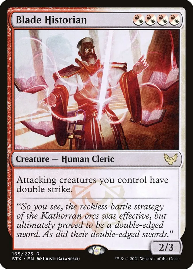 2021 Strixhaven: School of Mages Blade Historian #165 rare card image