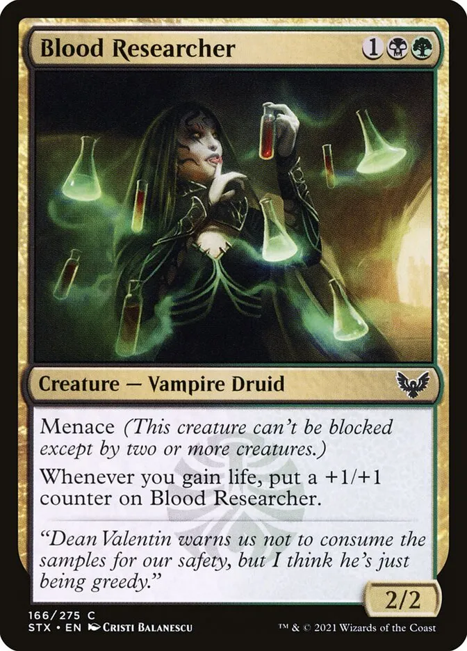 2021 Strixhaven: School of Mages Blood Researcher #166 common card image