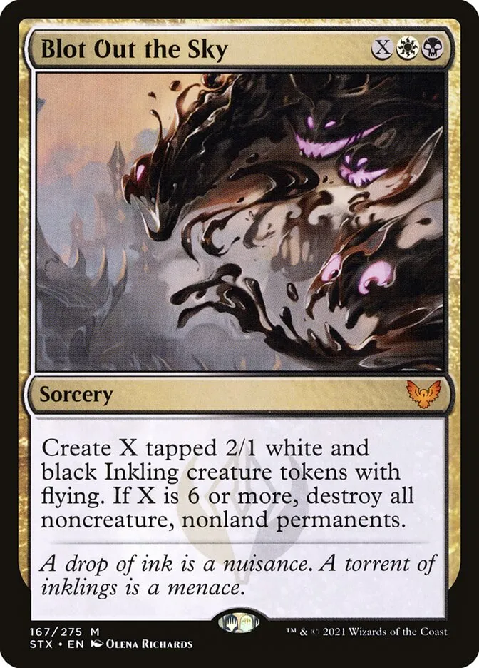 2021 Strixhaven: School of Mages Blot Out the Sky #167 mythic card image
