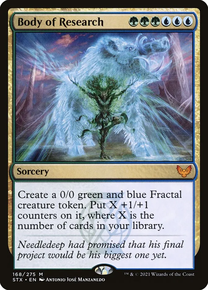2021 Strixhaven: School of Mages Body of Research #168 mythic card image