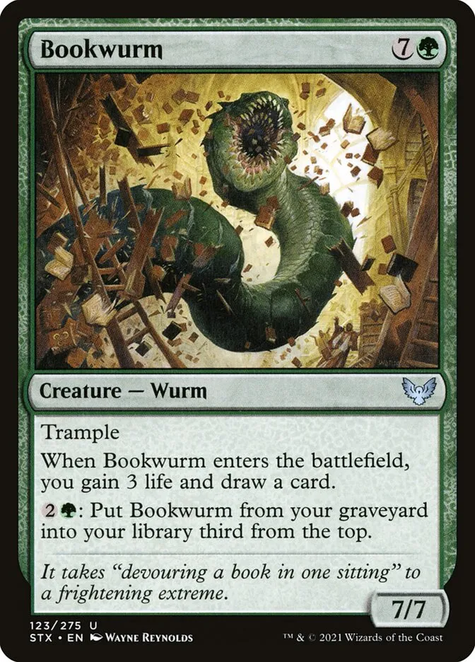 2021 Strixhaven: School of Mages Bookwurm #123 uncommon card image