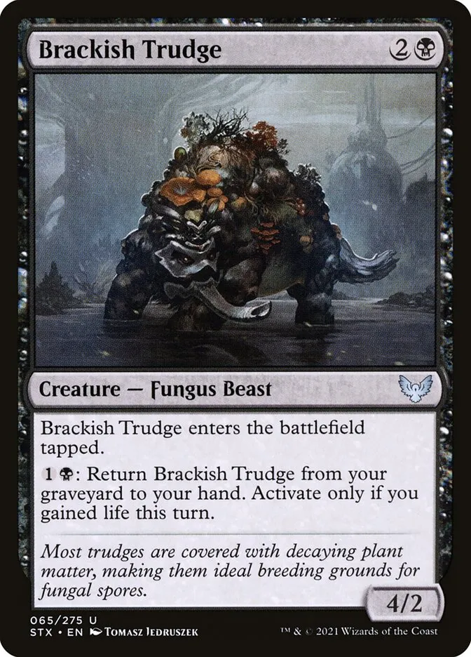 2021 Strixhaven: School of Mages Brackish Trudge #65 uncommon card image