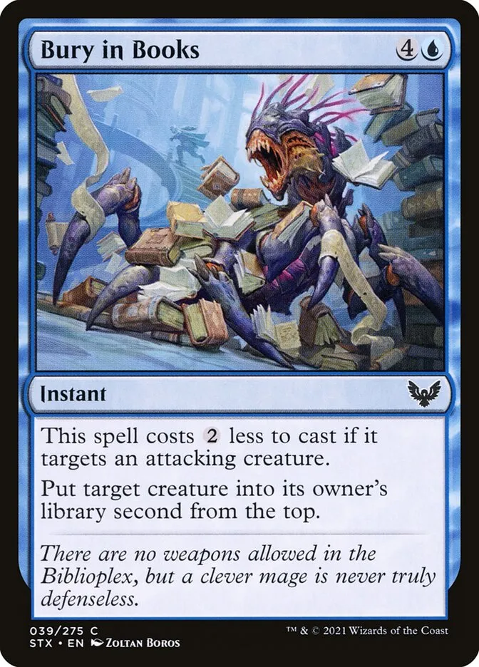 2021 Strixhaven: School of Mages Bury in Books #39 common card image