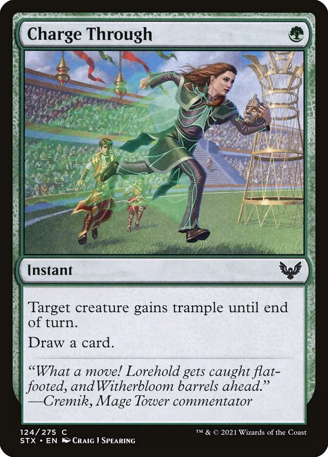 2021 Strixhaven: School of Mages Charge Through #124 common card image