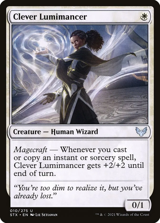 2021 Strixhaven: School of Mages Clever Lumimancer #10 uncommon card image