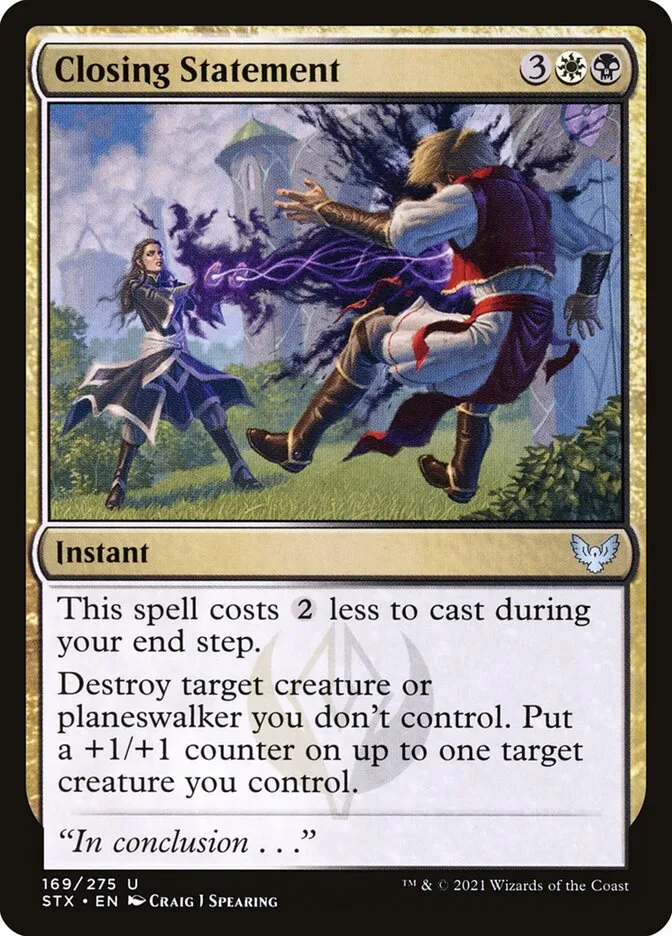 2021 Strixhaven: School of Mages Closing Statement #169 uncommon card image