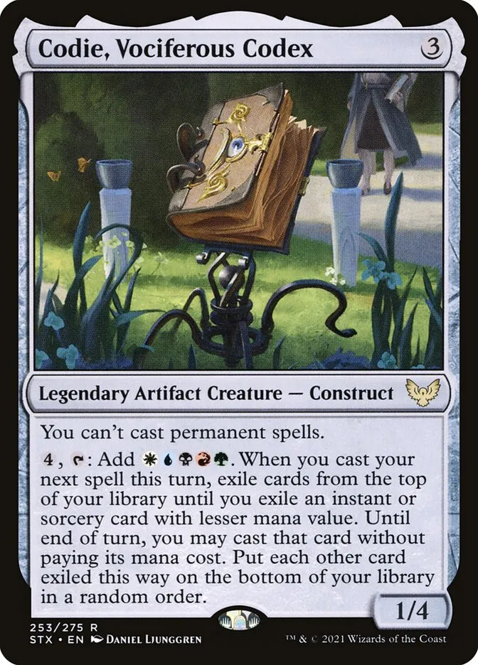 2021 Strixhaven: School of Mages Codie, Vociferous Codex #253 rare card image