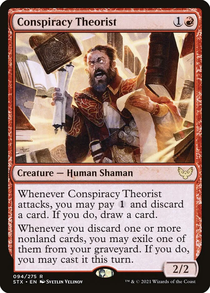 2021 Strixhaven: School of Mages Conspiracy Theorist #94 rare card image