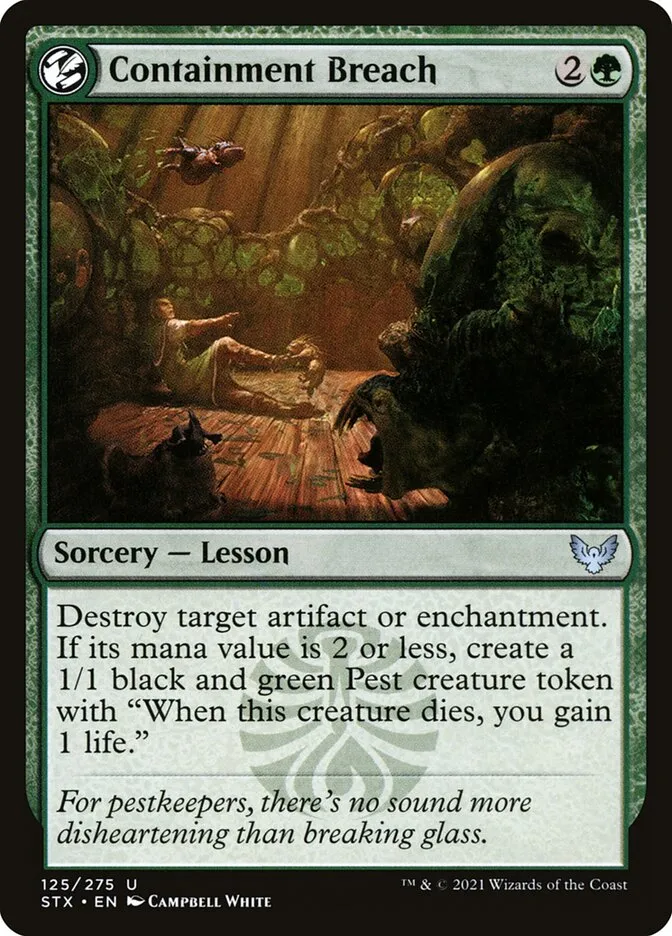 2021 Strixhaven: School of Mages Containment Breach #125 uncommon card image