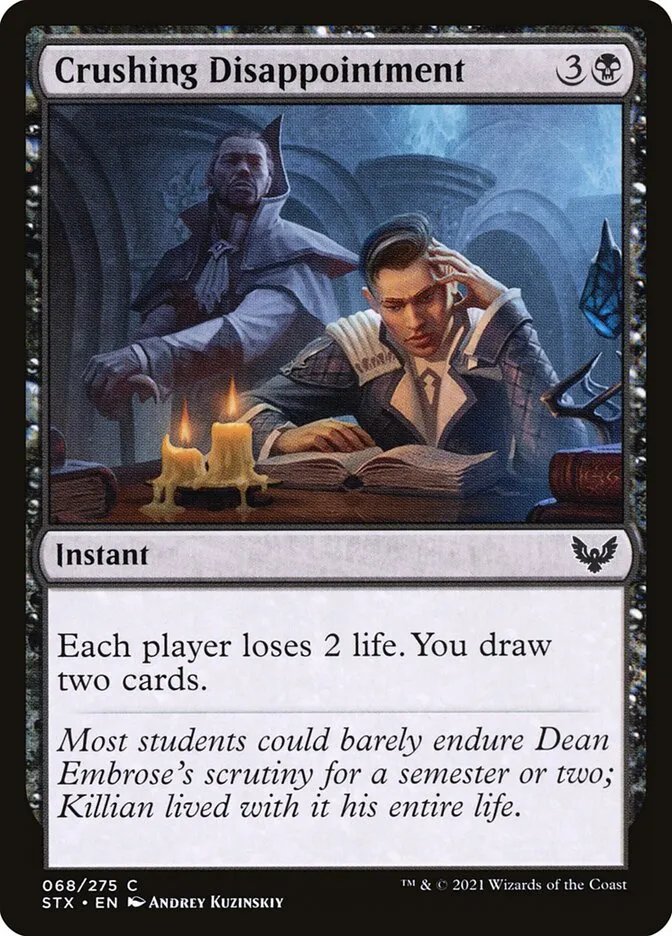 2021 Strixhaven: School of Mages Crushing Disappointment #68 common card image