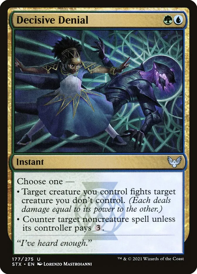 2021 Strixhaven: School of Mages Decisive Denial #177 uncommon card image