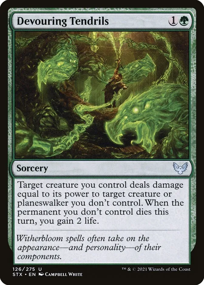 2021 Strixhaven: School of Mages Devouring Tendrils #126 uncommon card image