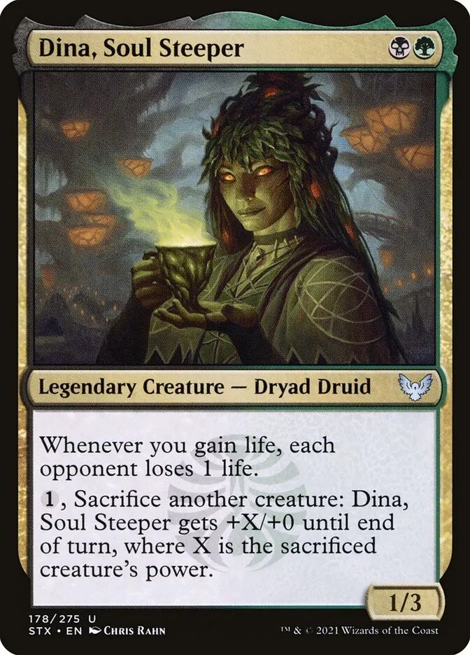 2021 Strixhaven: School of Mages Dina, Soul Steeper #178 uncommon card image