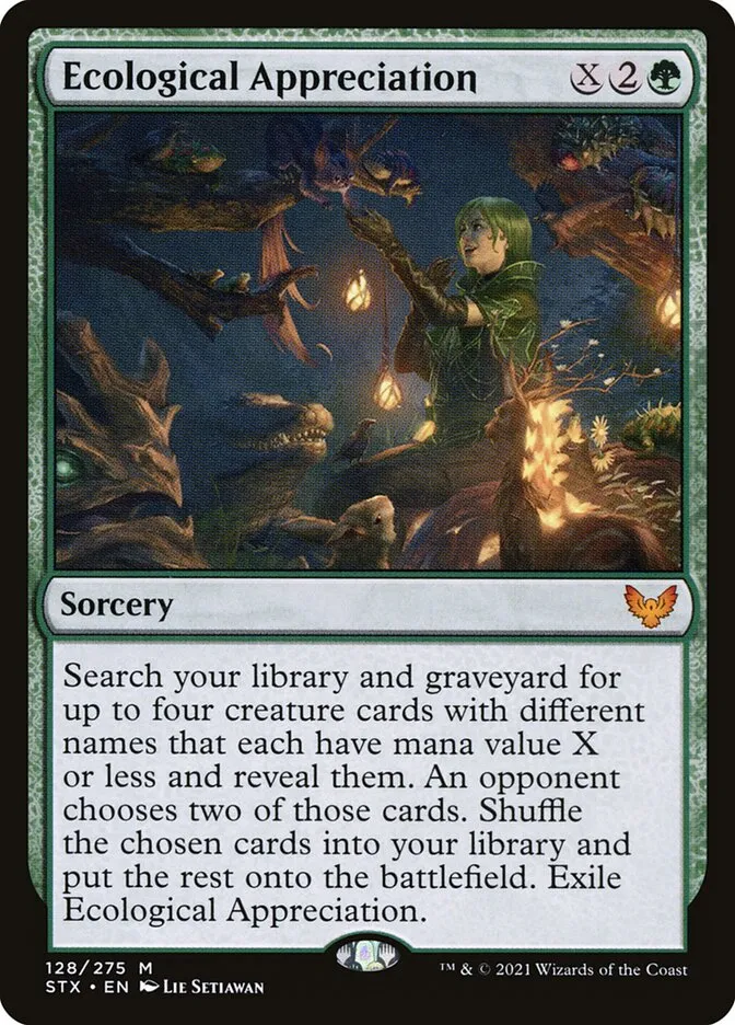 2021 Strixhaven: School of Mages Ecological Appreciation #128 mythic card image