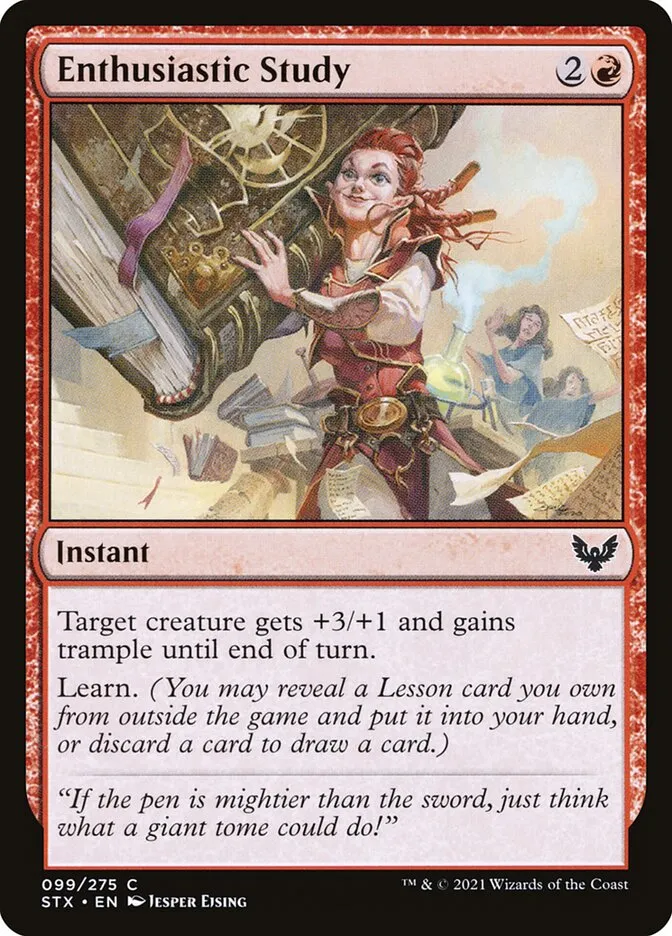 2021 Strixhaven: School of Mages Enthusiastic Study #99 common card image