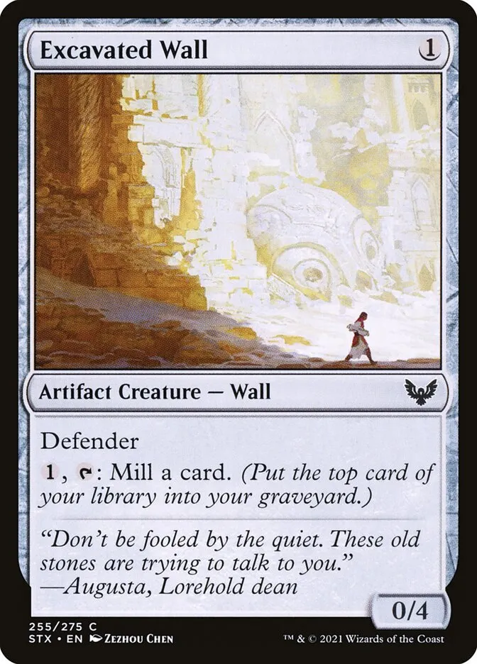 2021 Strixhaven: School of Mages Excavated Wall #255 common card image