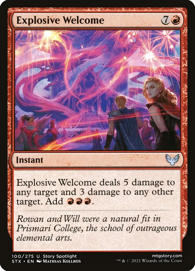 2021 Strixhaven: School of Mages Explosive Welcome #100 uncommon card image