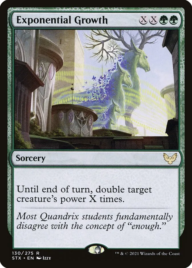2021 Strixhaven: School of Mages Exponential Growth #130 rare card image