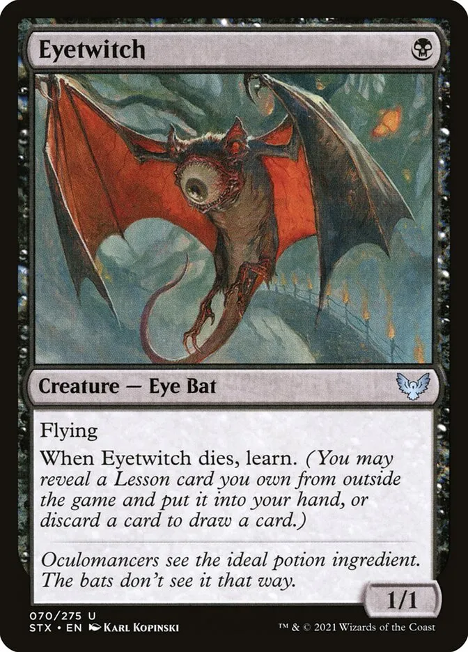 2021 Strixhaven: School of Mages Eyetwitch #70 uncommon card image
