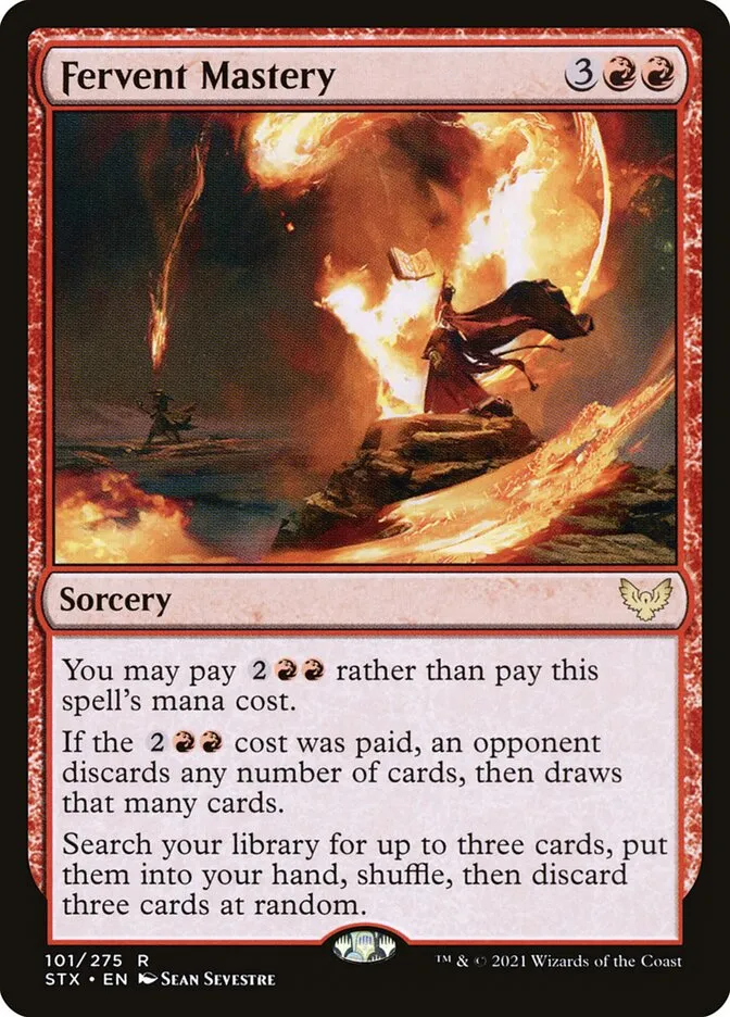 2021 Strixhaven: School of Mages Fervent Mastery #101 rare card image