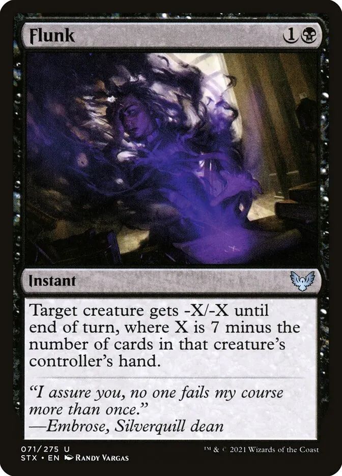 2021 Strixhaven: School of Mages Flunk #71 uncommon card image