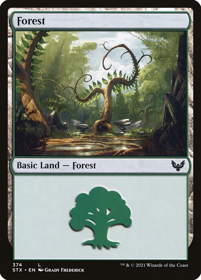 2021 Strixhaven: School of Mages Forest #374 common card image